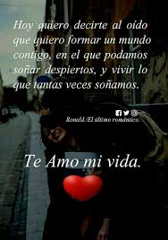 Te Amo Mi Vida Consejos De Vida Frases Frases Bonitas Frases Vida Amor