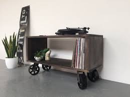 Stanton Industrial Record Player Stand Lp Vinyl Storage Cabinet Console Vinyl Record Storage Diy Vinyl Storage Solid Wood Furniture Design