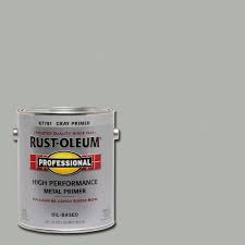 The primer failed to adhere to the waxy film. Rust Oleum Professional 1 Gal High Performance Flat Gray Oil Based Interior Exterior Metal Primer 2 Pack K7781402 The Home Depot