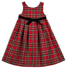 Florence Eiseman Girls Red Black Christmas Tartan Plaid Dress Velvet Ribbon Baby Girl Dress Patterns Baby Girl Dresses Little Girl Dresses