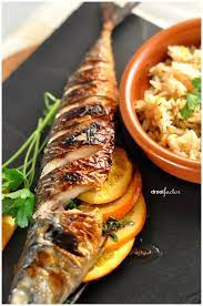 Grilled Mackerel With Orange And Parsley Whole Fish Recipes Mackerel Recipes Grilled Mackerel
