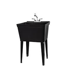 19 gallon black utility sink with pull
