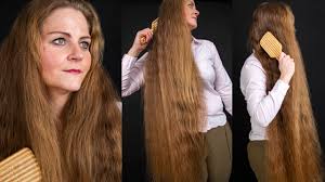 Long hair is best brushed with a paddle brush. Realrapunzels Siri S Long Hair Brushing Photoshoot Preview Youtube