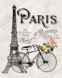 Paris Eiffel Tower And Bicycle Paris Art Print 8x10 Print French Country Style Cottage Style Decor Eiffel Tower Wall Art 8x10 Art Prints Paris Art