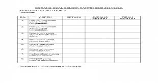 Contoh borang soal selidik geografi 2021 tingkatan 3. Borang Soal Selidik Kantin Sesi 2014 Doc Doc Document