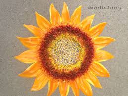 Sweet Tangerine Sunflower 1 Foot 3 Inches Chrysalis Pottery Www Facebook Com Barbjohnson Pottery Plante Terre