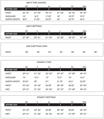 Size Chart Aether Apparel Size Chart Chart Pattern