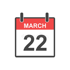 Saturno, dal 22 marzo fino al 2 luglio, si concederà una passeggiata nella leggerezza, tra le idee e i pensieri che proverà a fissare, a rendere definitivi. March 22 Calendar Icon Vector Illustration In Flat Style Stock Vector Illustration Of March Information 96386081