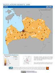 latvia population density 2000 urban mapping latvia map