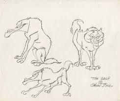 Chuck Jones Signed Model Drawing For Peter And The Wolf Artist Inspiration Jones Sign Model Drawing