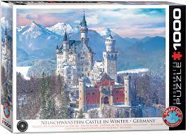 Neuschwanstein castle poster, bavaria, germany. Eurographics Neuschwanstein Castle In Winter Puzzle 1000 Piece Amazon Com Au Toys Games