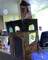 Haunted Play House With Working Door To Enter Dramatic Play Area Halloween Kindergarten Dramatic Play Area Dramatic Play