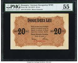 Indicate how many 20 moldovan leu banknotes you want to exchange. Romania German Occupation 20 Lei Nd 1917 Pick M6 Pmg About Lot 90172 Heritage Auctions