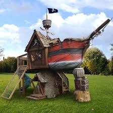 Time Traveler Tree House Tree House Pirate Ship Playhouse Luxury Playhouses
