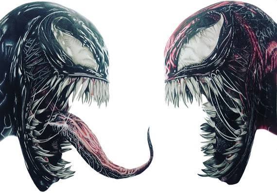 Hyper-realistic Drawing of Venom & Carnage – Marvel - Fine Art Print -  Symbiote Collectible - *DIGITAL PRODUCT FILE* - Etsy