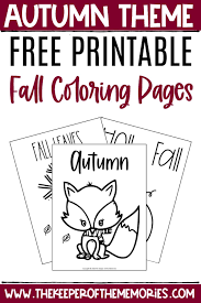 A few boxes of crayons and a variety of coloring and activity pages can help keep kids from getting restless while thanksgiving dinner is cooking. Free Printable Fall Coloring Pages The Keeper Of The Memories