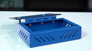 For most standard sized mechanisms, you'll need a box that is at least 2 in (5.1 cm) deep, 3 in (7.6 cm) long, and 2 in (5.1 cm) wide. Piano Hinges For Your Custom Enclosure