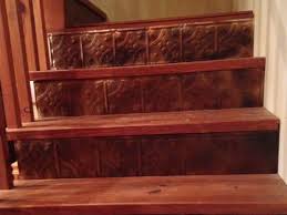 Sold as a 6 pack, all you need to do is choose the same height as your stairs. How To Install Faux Tin Ceiling Tiles On Stairs Decorative Ceiling Tiles Inc Store