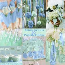 Mint Green And Powder Blue Wedding Motif Pastel Wedding Colors Blue Themed Wedding Wedding Mint Green