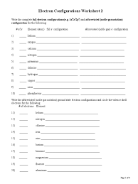 Determine which of the following electron configurations are not valid: Electronconfigurations Worksheet Electron Configuration Chemical Elements Configurations Answers Grade 2 Math Addition And Subtraction With Regrouping 2nd Common Core 1 Capacity Total Money Makeover Budget Sheet Word Problems 1st Pdf Calamityjanetheshow