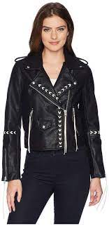 Blank Nyc Bonded Vegan Leather Jacket With Lacing Detail In Second Chances Women S Coat Studded Leather Jacket Vegan Leather Jacket Leather Jacket