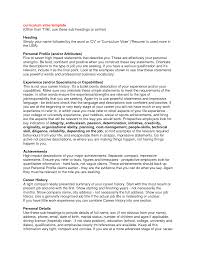 Why read personal statement examples? Curriculum Vitae Personal Statement Samplescareer Resume Template Career Resume Template