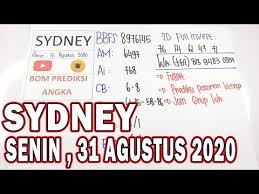 Bocoran Bom Prediksi Angka Sydney Sdyhariini 31 Agustus 2020 Wajib Jp Paus Youtube