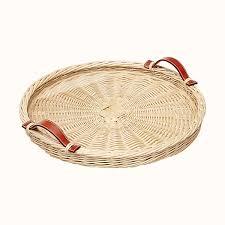 Woven from burmese rattan which is natural and sustainable, these rattan trays and baskets come stained to provide a sophisticated and perfect finishing. Oseraie Round Tray Small Model Hermes Usa
