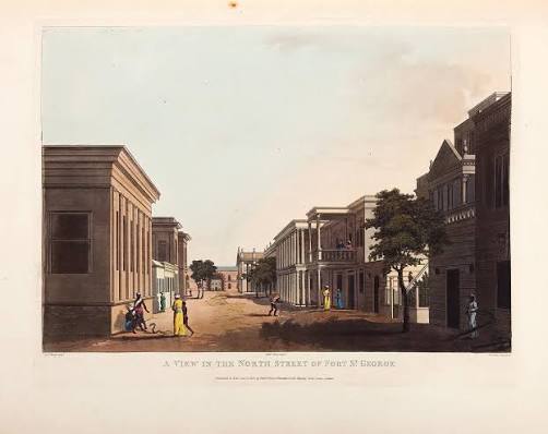 Madras 's Fort St. George, as depicted in sketches from the 18th-century