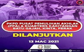 Pusat pemulihan akhlak penjara batu gajah, batu gajah 31000 perak tel: Bernama Cmco In Sarawak Extended Until March 15