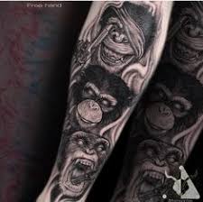 не вижу зла не слышу зла не говорю зла The Wise Monkeys Monkey Tattoos Gorilla Tattoo Body Art Tattoos