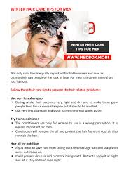 Blasts of dry air are not good for any type of hair. Winter Hair Care Tips For Men By Sameerk Issuu