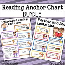 Reading Anchor Chart Bundle Anchor Charts For Independent Partner Reading