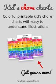 Kids Chore Charts Chore Chart Printable Kids Chore Cards