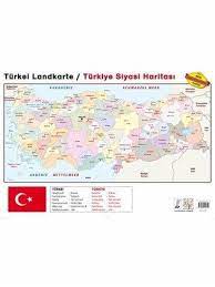Diese landkarte ist beidseitig bedruckt. Turkei Landkarte Turkiye Siyasi Haritasi Poster Landkarten Portofrei Bei Bucher De
