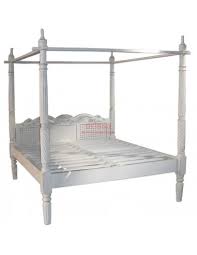 Comoncino comodino cassettiera bianco opaco legno prodotto veneto. Letto A Baldacchino Con Colonne In Legno Massello Or037 Orissa Mobili Coloniali