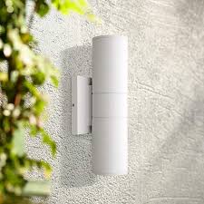 Whether you need plug duplex outlets, light switch plates, coaxial wall plates or a combination of wall plate uses, we. Metro 11 3 4 High Matte White Dual Led Outdoor Wall Light 66f27 Lamps Plus