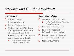For those students choosing not to apply early action. Naviance Common Application Ppt Video Online Download