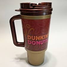 Dunkin Donuts 24 Oz Travel Mug Whirley Travel Mug Brown Gold Dunkindonuts Dunkin Donuts Mugs Dunkin
