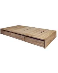 Made of engineered wood with replicated grain. New Deal For Union Rustic Ottawa Storage Platform Bed Size Twin