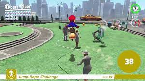 People are going about the city living their lives, and you'll even find some people playing with a jump rope. Jump Rope With A Scooter In Super Mario Odyssey Youtube