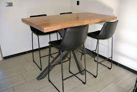 bar tafel hoge eettafel met stalen poot bar tafel tafel op maat eettafel