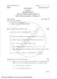 Are there vector operations in multivariable calculus? Multivariable Calculus 1 2016 2017 B Sc Mathematics Semester 3 Sybsc 2013 Pattern Question Paper With Pdf Download Shaalaa Com