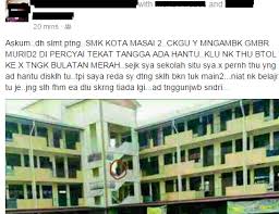 Smk Kota Masai Ada Hantu Terowong Informasi