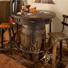 Bar table is an excellent way to increase the entertaining capacity of your home. Whiskey Barrel Pub Table