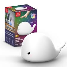 Globe Electric Wally Whale White Multicolor Changing Integrated Led Rechargeable Silicone Night Light 13119 Th In 2020 Night Light Kids Cute Night Lights Night Light
