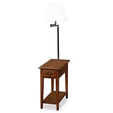 End Table With Attached Lamp And Magazine Rack Side Table Lamps End Table With Lamp Mission Style Floor Lamps