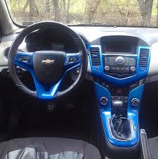 Dip Your Car Or Just The Dashboard Diphead Chaz Started Dipping His Ride From The Inside Out And We Re D Blue Car Accessories Chevy Cruze Custom Chevy Cruze
