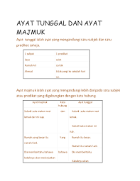 Karena kita ini buatan allah, diciptakan dalam kristus yesus untuk melakukan pekerjaan baik, yang dipersiapkan allah sebelumnya. Doc Ayat Tunggal Dan Ayat Majmuk Fatihi Maliki Academia Edu