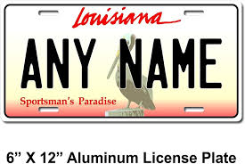 Check spelling or type a new query. Amazon Com Teamlogo Personalized Louisiana License Plate Sizes For Kid S Bikes Cars Trucks Cart Key Rings Version 2 Clothing